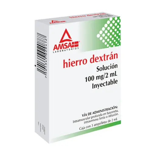 HIERRO DEXTRAN INY. 2ML C/3 amsa