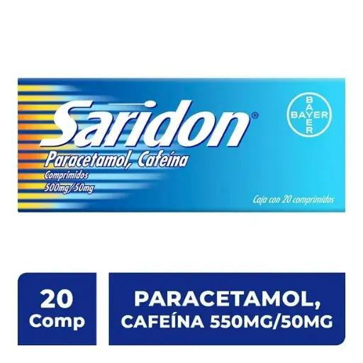 SARIDON 500/50MG 20 COMPRI