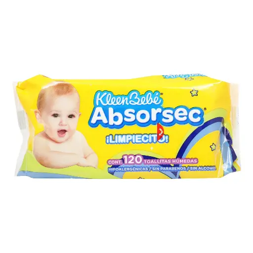 KLEENBEBÉ ABSORSEC TOALLITAS HÚMEDAS C/120